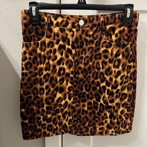 Leopard Print Skirt